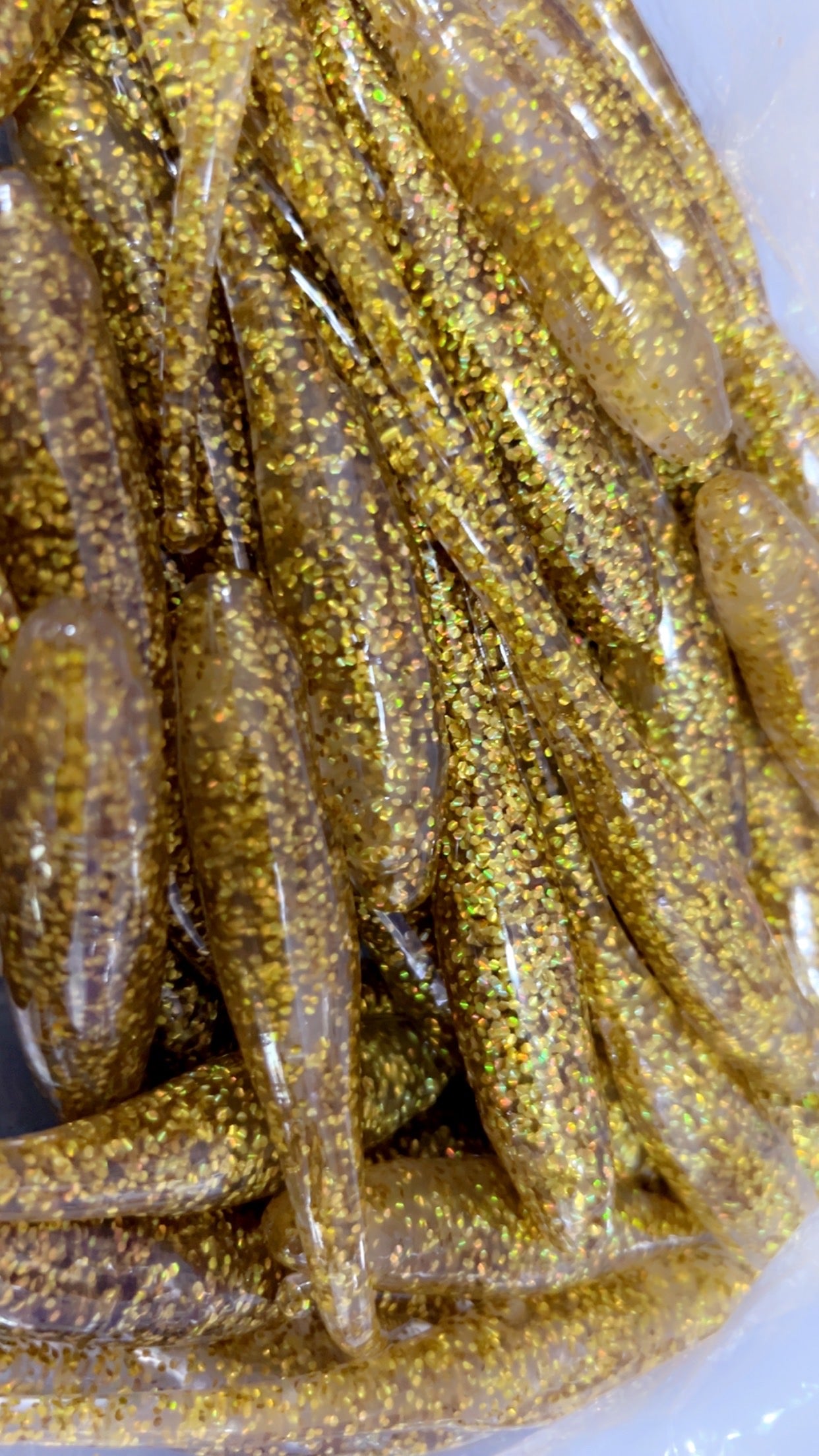 Ganchado Lures by LGF956 5.25” 'Laguna Shad' 5 Pack - Puro Oro