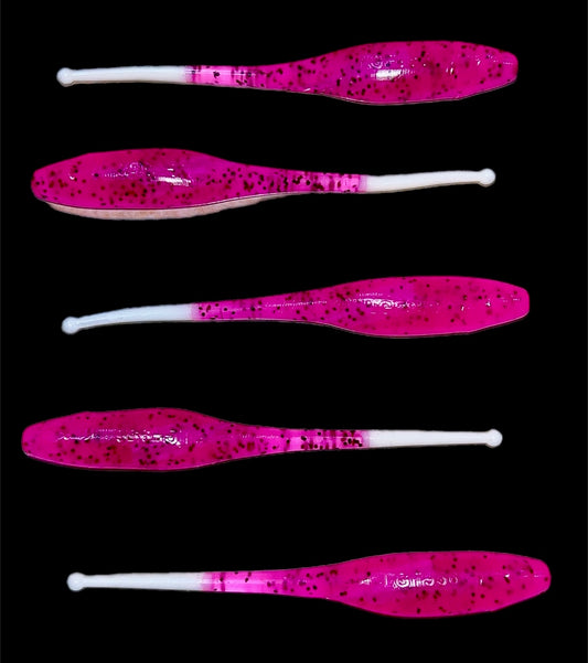Ganchado Lures by LGF956 5.25” 'Laguna Shad' 5 Pack - Pink Leche