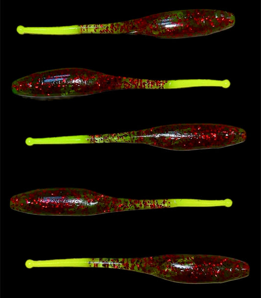 Ganchado Lures by LGF956 5.25” 'Laguna Shad' 5 Pack - Sandia 🍉